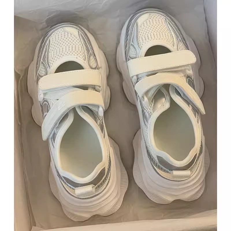 Damen Sneaker Sportlich Atmungsaktiv Netz Struktur