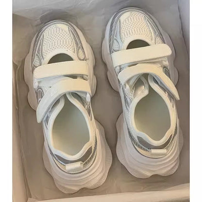 Damen Sneaker Sportlich Atmungsaktiv Netz Struktur