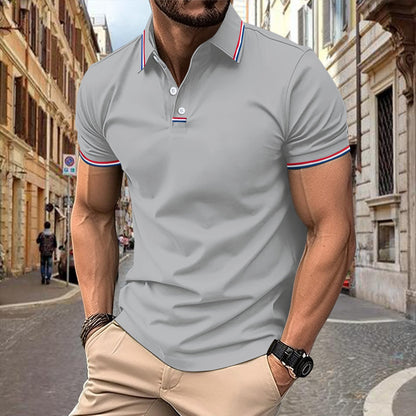 Herren Polohemd Atmungsaktiv Farbenfroh Modern