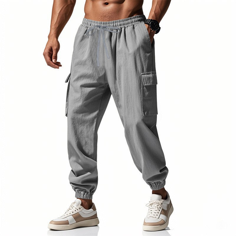 Moderne Cargo-Jogginghose mit seitlichen Reißverschlusstaschen und elastischem Bund BerlinGlamour