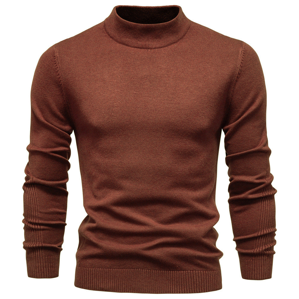 Herren Rollkragenpullover Weich Strick Material Rippstruktur