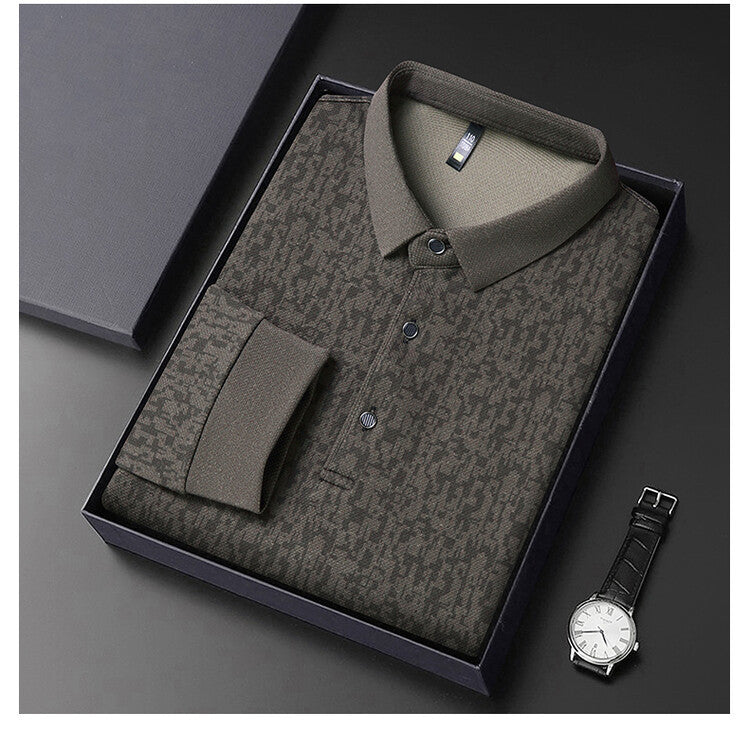 Herren Poloshirt Elegantes Strukturdesign Modern