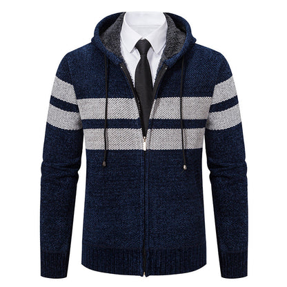 Herren Kapuzenpullover Modern Fleece Innenführung Reißverschluss