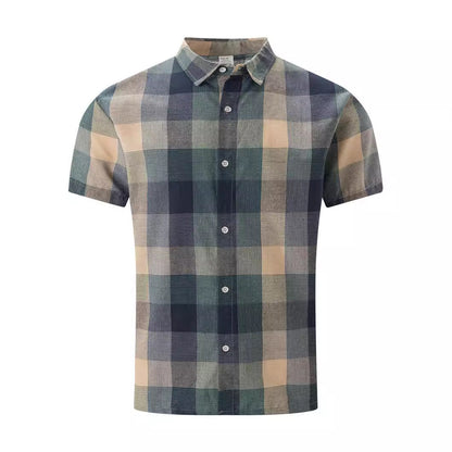 Herren Hemd Kurzarm Karomuster Modern Slimfit