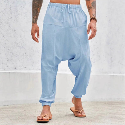 Bequeme Herren Haremshose Elastisch Mit Taschen