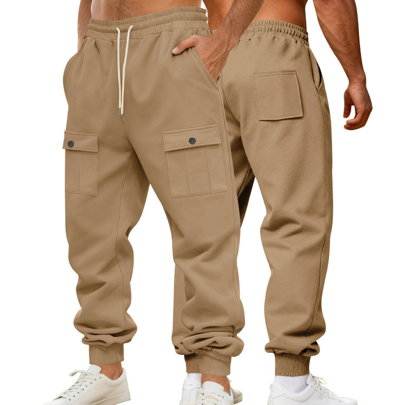 Herren Trainingshose Cargo Bequem Elastisch Mit Seitentaschen