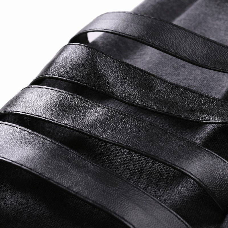 Herren Hoodie Leder Lässig Modern Mit Akzenten