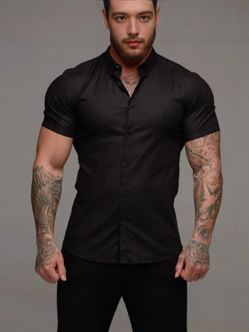 Herren Hemd Kurzarm Slim Fit Modern