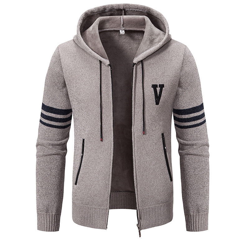 Herren Freizeitjacke Stehkragen Kontraststreifen Modern