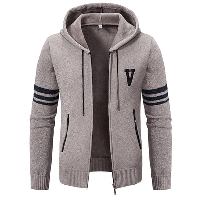 Herren Freizeitjacke Stehkragen Kontraststreifen Modern