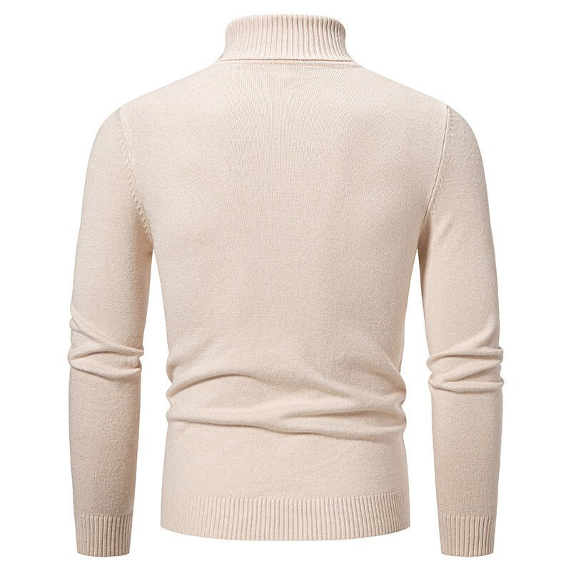 Herren Pullover Rollkragen Struktur Design Modern