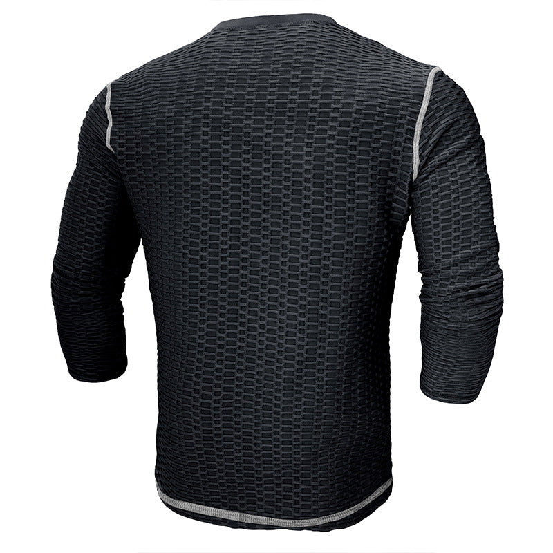 Herren Langarmshirt Mit Struktur Optik Trendig Modern