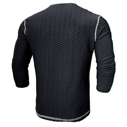 Herren Langarmshirt Mit Struktur Optik Trendig Modern