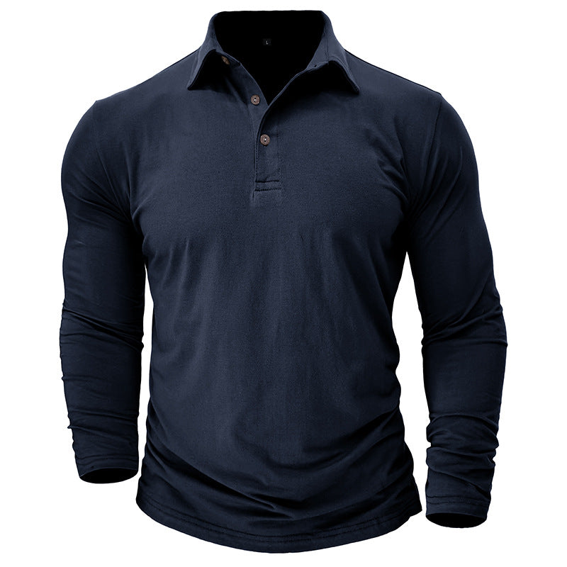 Herren Poloshirt Langarm Hochwertig Baumwolle BerlinStyle