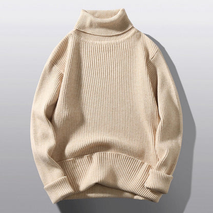 Herren Rollkragenpullover Strick Bequem Modern