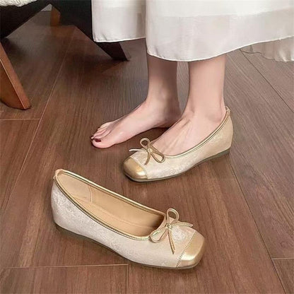 Damen Ballerinas Elegante Schnürballett mit Applikation