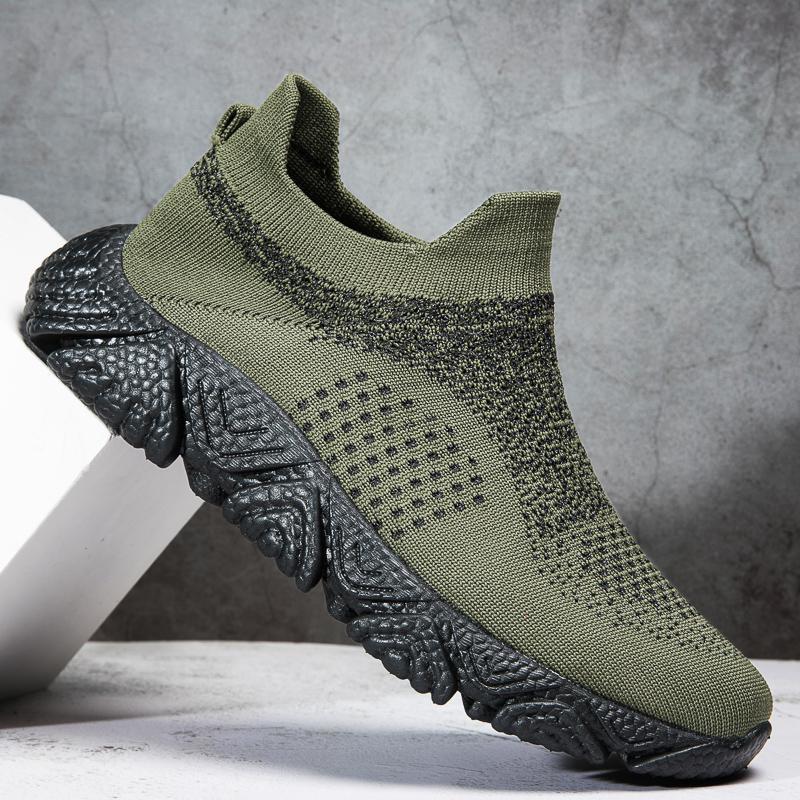 Damensneaker Strick Optik Hochkragen Rutschfest