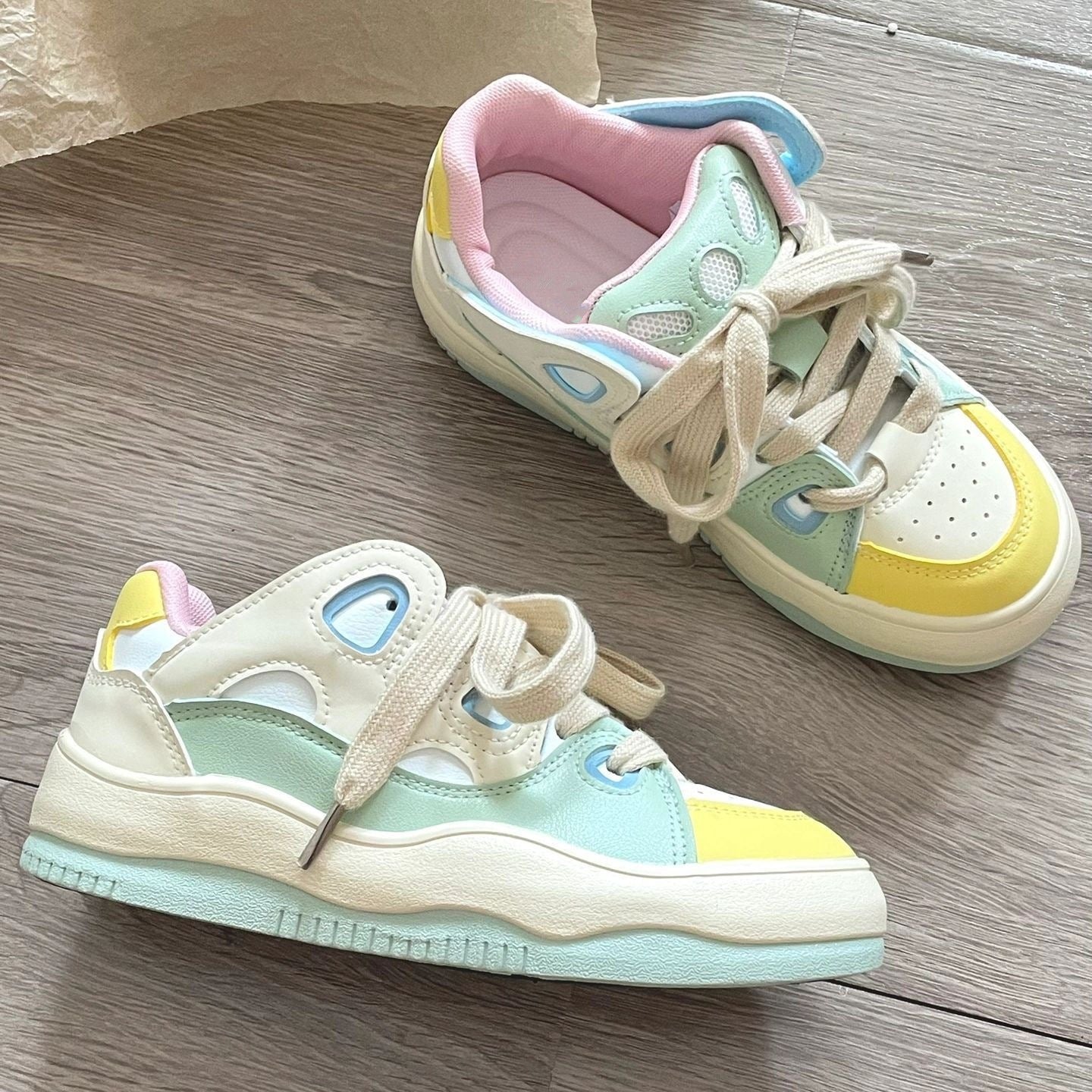 Damen Sport Schnürstiefel Sneaker atmungsaktiv Modern