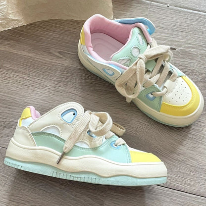 Damen Sport Schnürstiefel Sneaker atmungsaktiv Modern