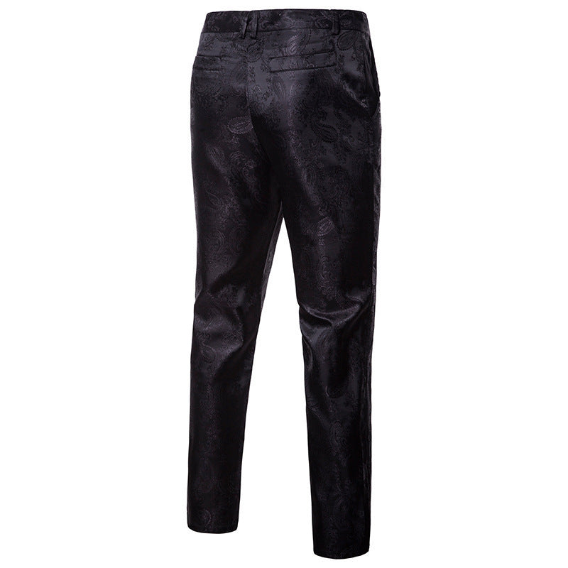 Herrenhose Paisley Muster Elegant Slim Fit