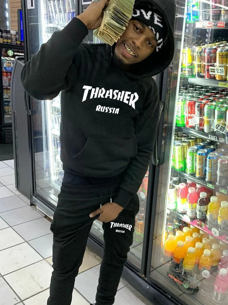 Herren Sportset Hoodie JogginghoseMit Logo Trendy - BerlinGlamour