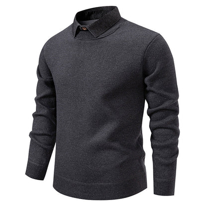 Herren Pullover Modern Feinstrick Kragen Design