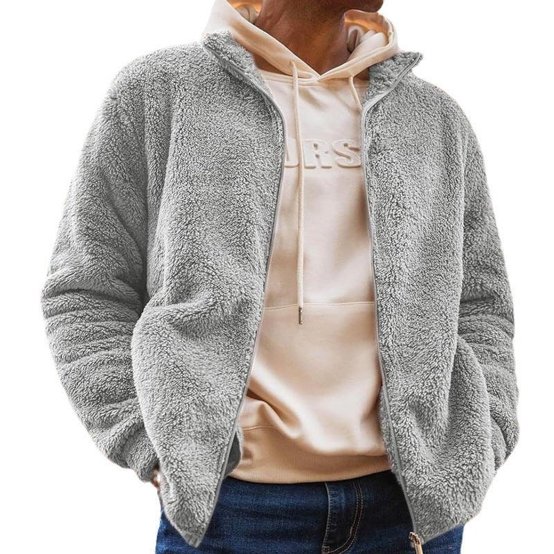 Herren Fleecejacke Warm Isoliert Hoher Kragen Praktisch