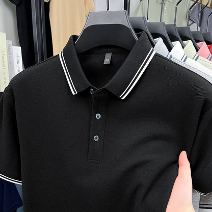 Herren Poloshirt Sportlich Modern Piqué-Stoff
