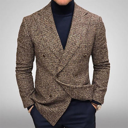Herren Blazer Zweireihig Modern Hochwertig