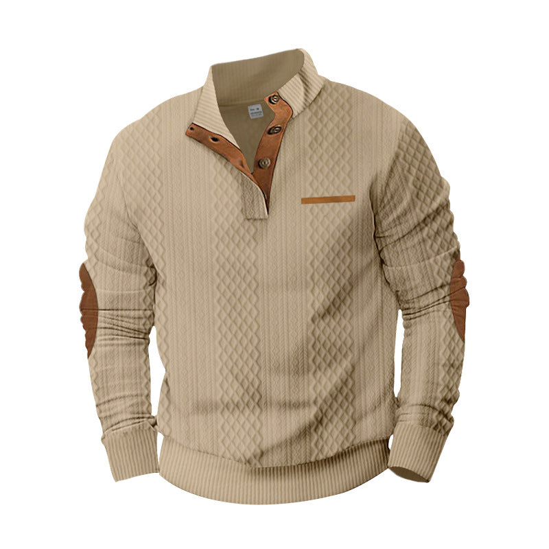 Strickpullover Herren Modern mit Kontrastdetails