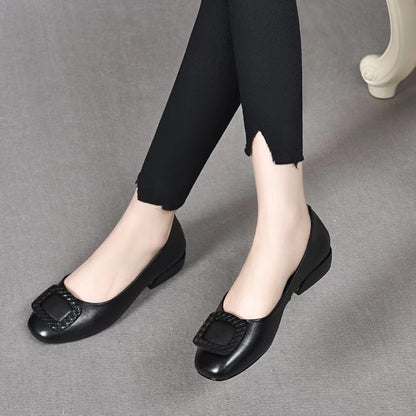 Damen Ballerinas Klassisch Schnallen Design Schuhe