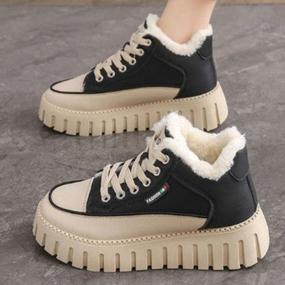 Damen Sneaker High-Top Kuschelig Rutschfest Trendy