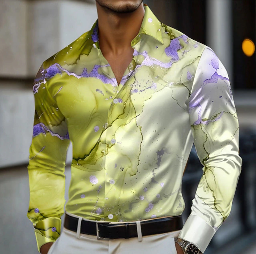 Herren Hemd Aquarell Design Modern Berlin Style