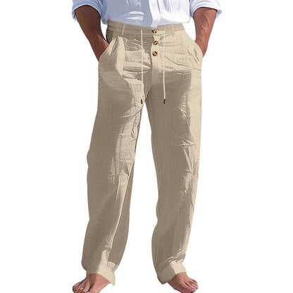 Herren Strandhose Bequem mit Verstellbund und Taschen