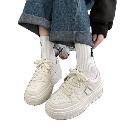 Damen Sneaker Plattform Bequem Modern