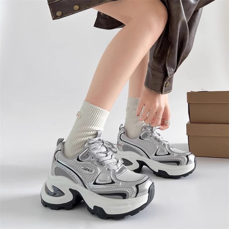 Damen Sneaker Sportlich Chunky Laufschuhe mit Dämpfung - BerlinGlamour