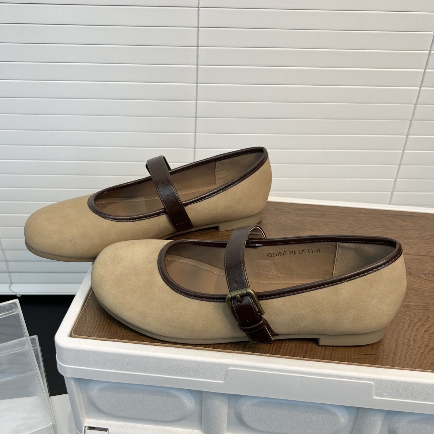 Damen Ballerinas Bequem Ergonomisch Riemen Schuhe