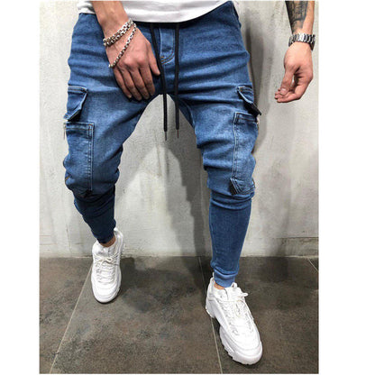 Herren Jogginghose Slim Fit Cargo Bequem Mit Taschen