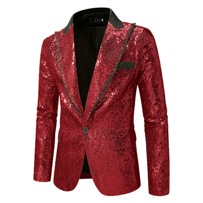 Eleganter Herren Blazer mit Pailletten Glitzer Effekt