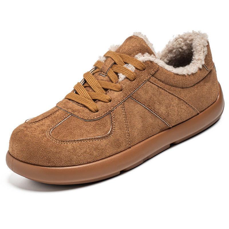 Damen Halbschuhe Bequem Kunstfell Futter Winterstil