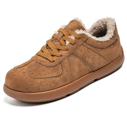 Damen Halbschuhe Bequem Kunstfell Futter Winterstil
