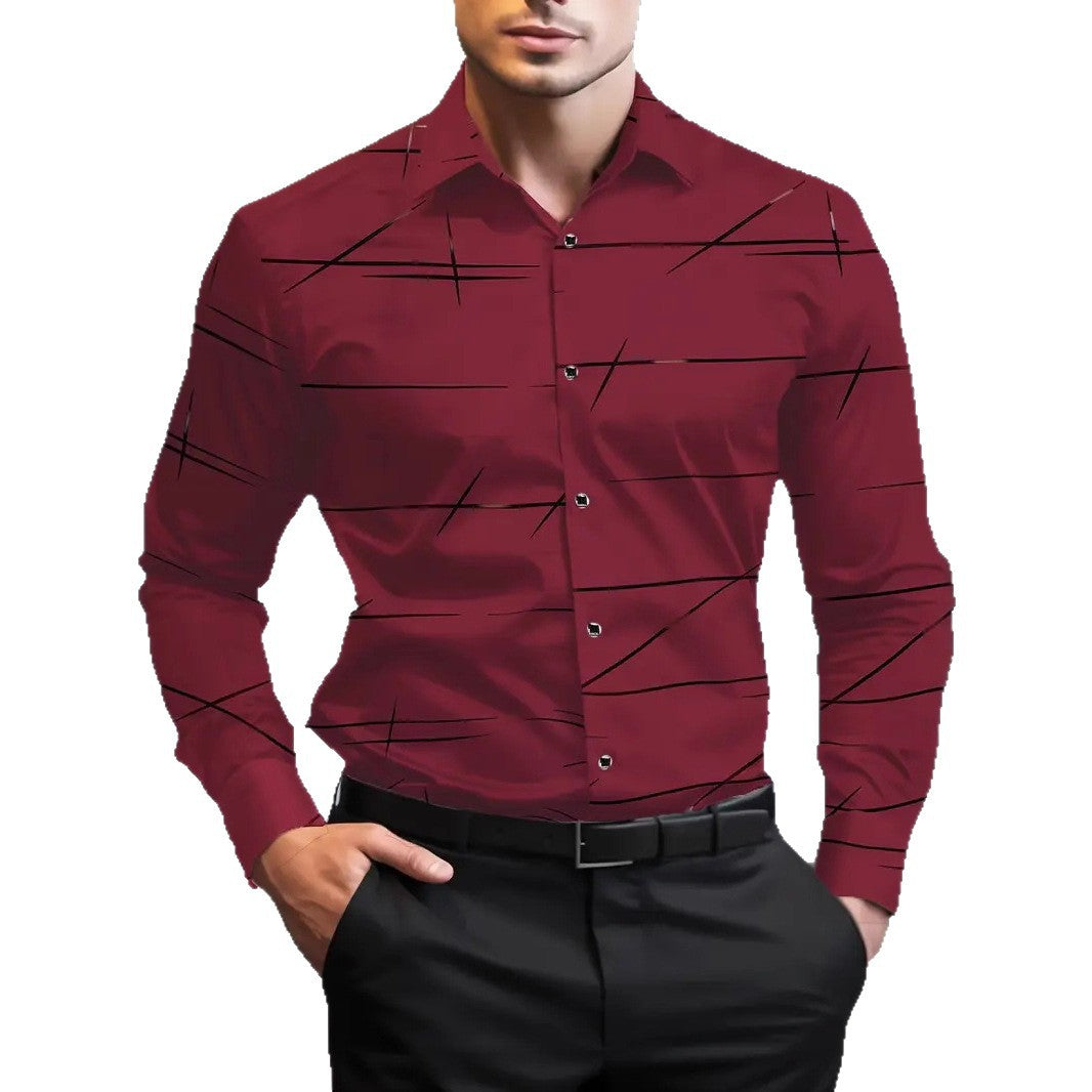Herren Hemd Slim Fit mit Streifenmuster Modern