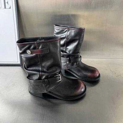 Damen Stiefel Komfortabel Flexibel Mit Reißverschluss