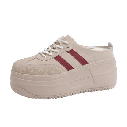 Damen Sneaker Plateau Sportlich Bequem Dämpfung