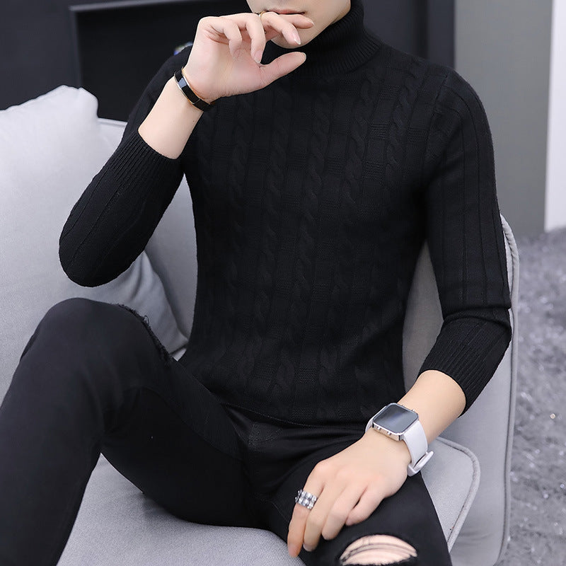 Herren Strickpullover Rollkragen Modern Elegант