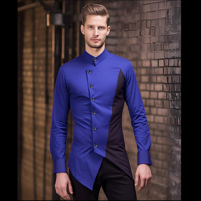 Herren Businesshemd Modern Asymmetrisch Berlin Stil