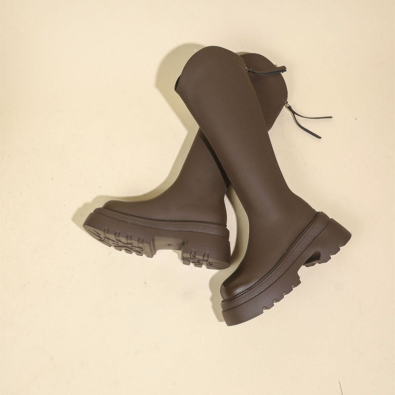 Damen Stiefel Kniehoch Elegant Robust Winter - BerlinGlamour