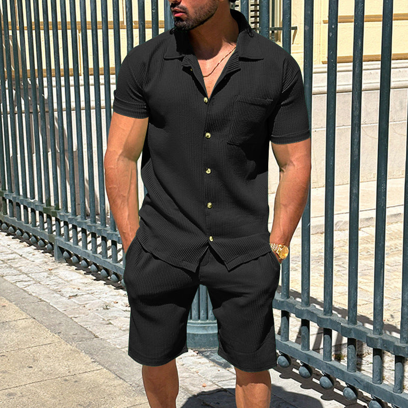 Herren Kurzarm Hemd und Shorts Set Sommer Modern Berlin