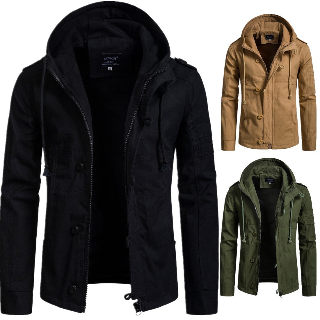 Herren Outdoor-Jacke Warm Wasserfest Mit Taschen