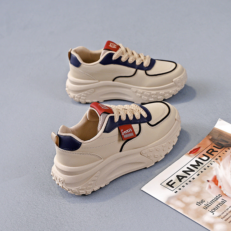 Damen Sneaker Sportlich Chunky Bequem Luftdurchlässig